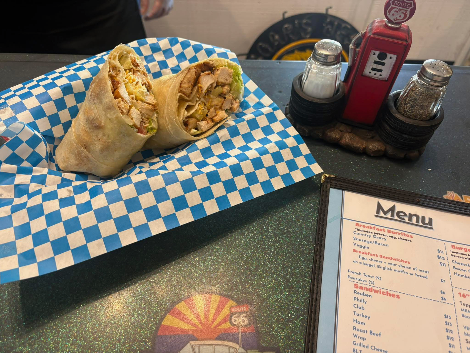Grilled chicken wrap