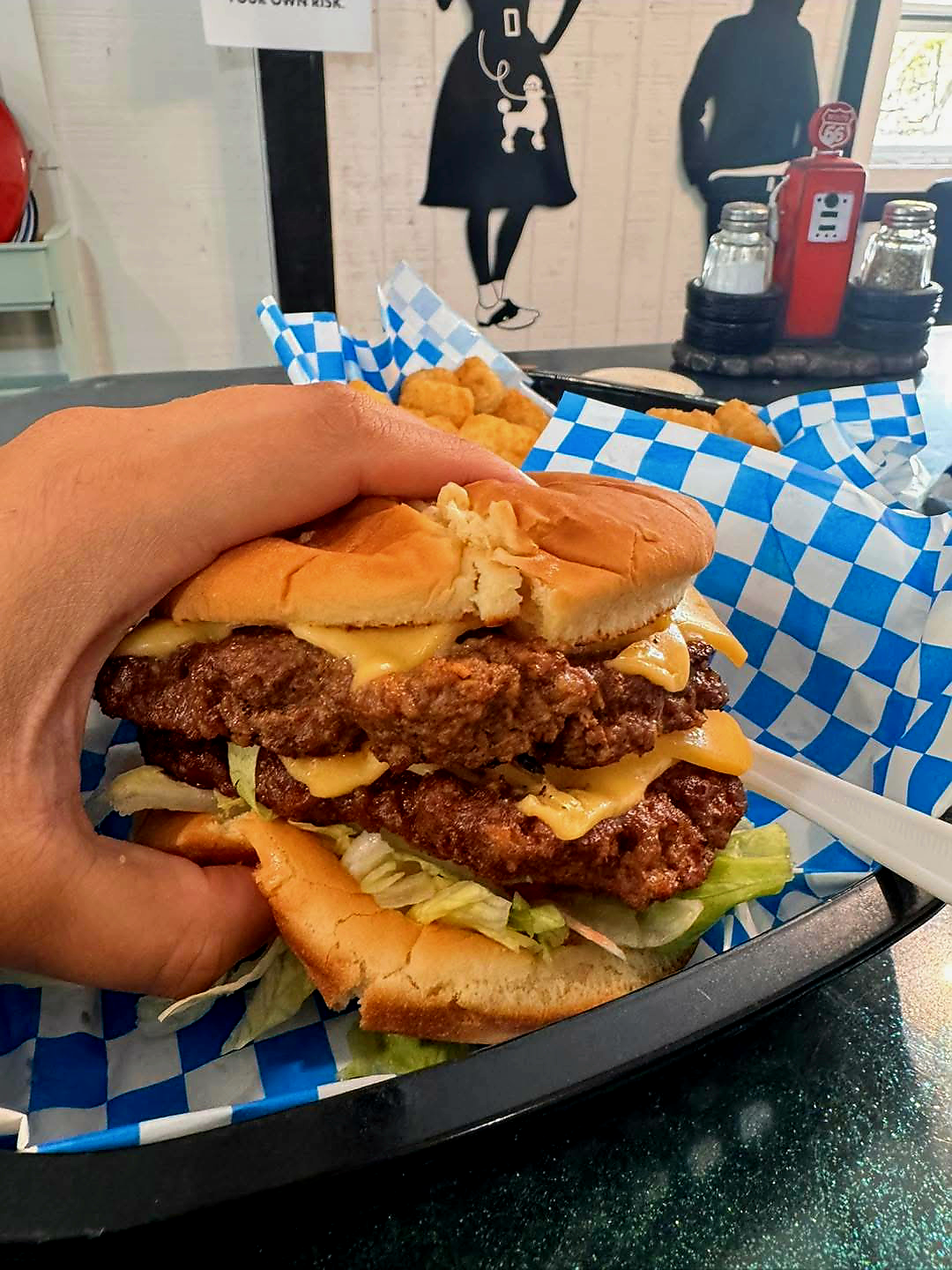 Double cheeseburger
